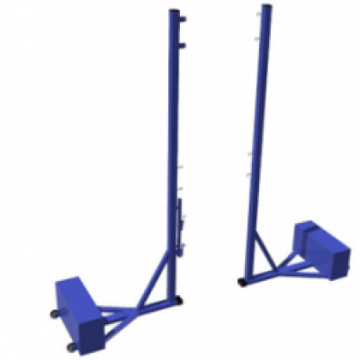 Volleyball rack with sports net