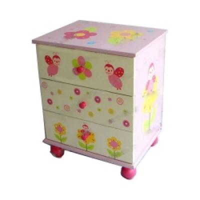  Four-wheel Cabinet with 3 Drawers